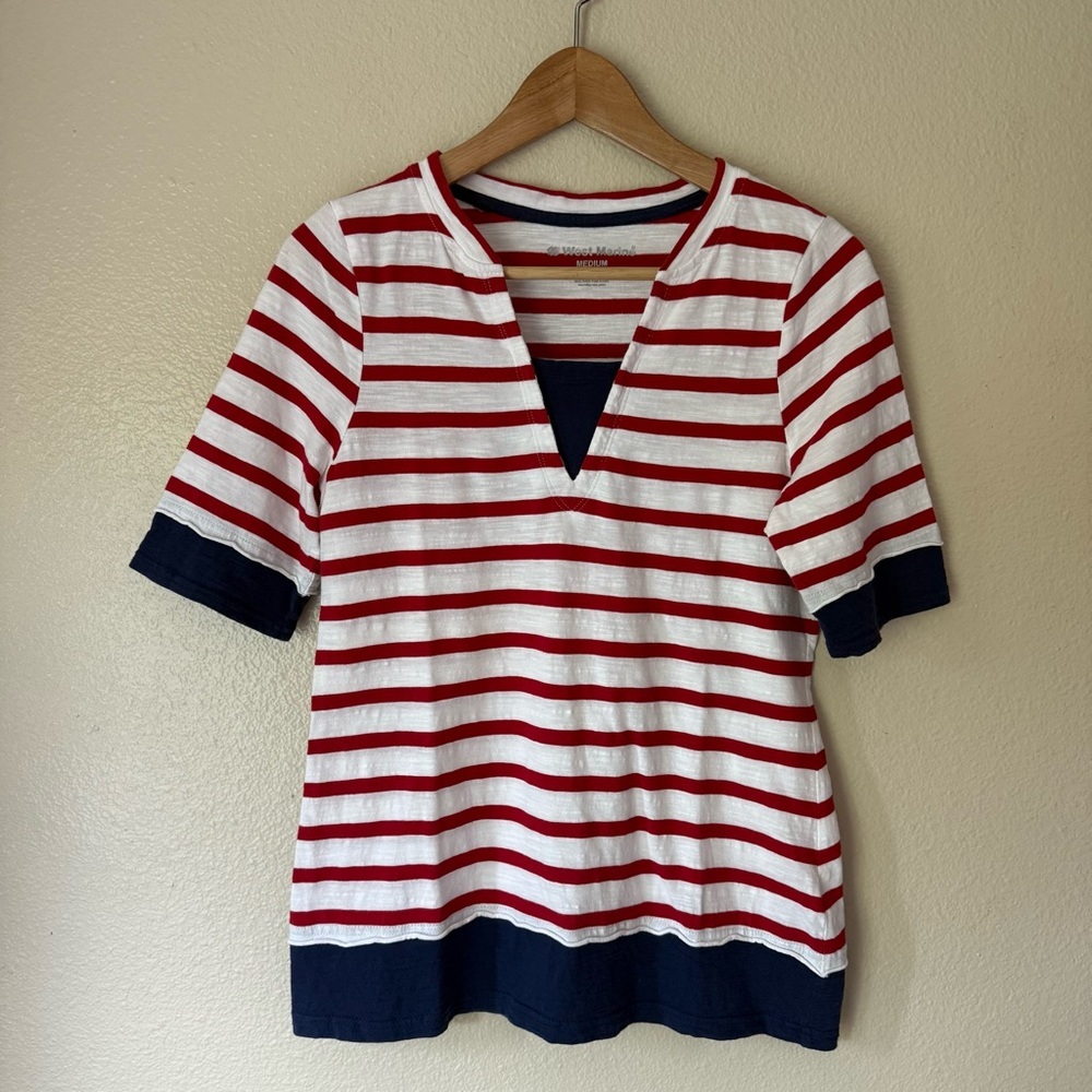 ❇️West Marine Striped V-Neck Top 2 for $22❇️